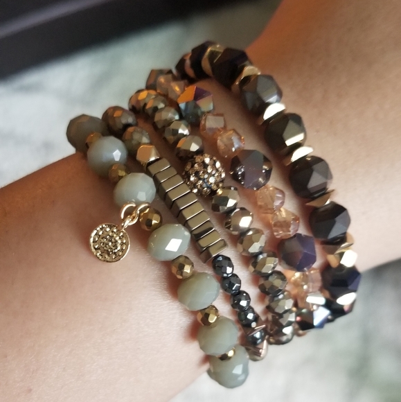 Beautiful 5Pc/Set Multilayer Trendy Natural Stone - Picture 7 of 8